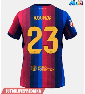 Lacne Muži Futbalové dres Barcelona Jules Kounde #23 2026-27 Krátky Rukáv - Domáci